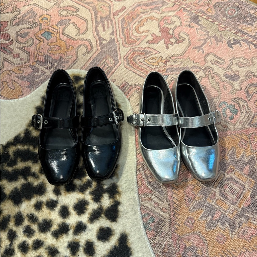 Black and silver DV by dolce vita flats - 2 pairs
